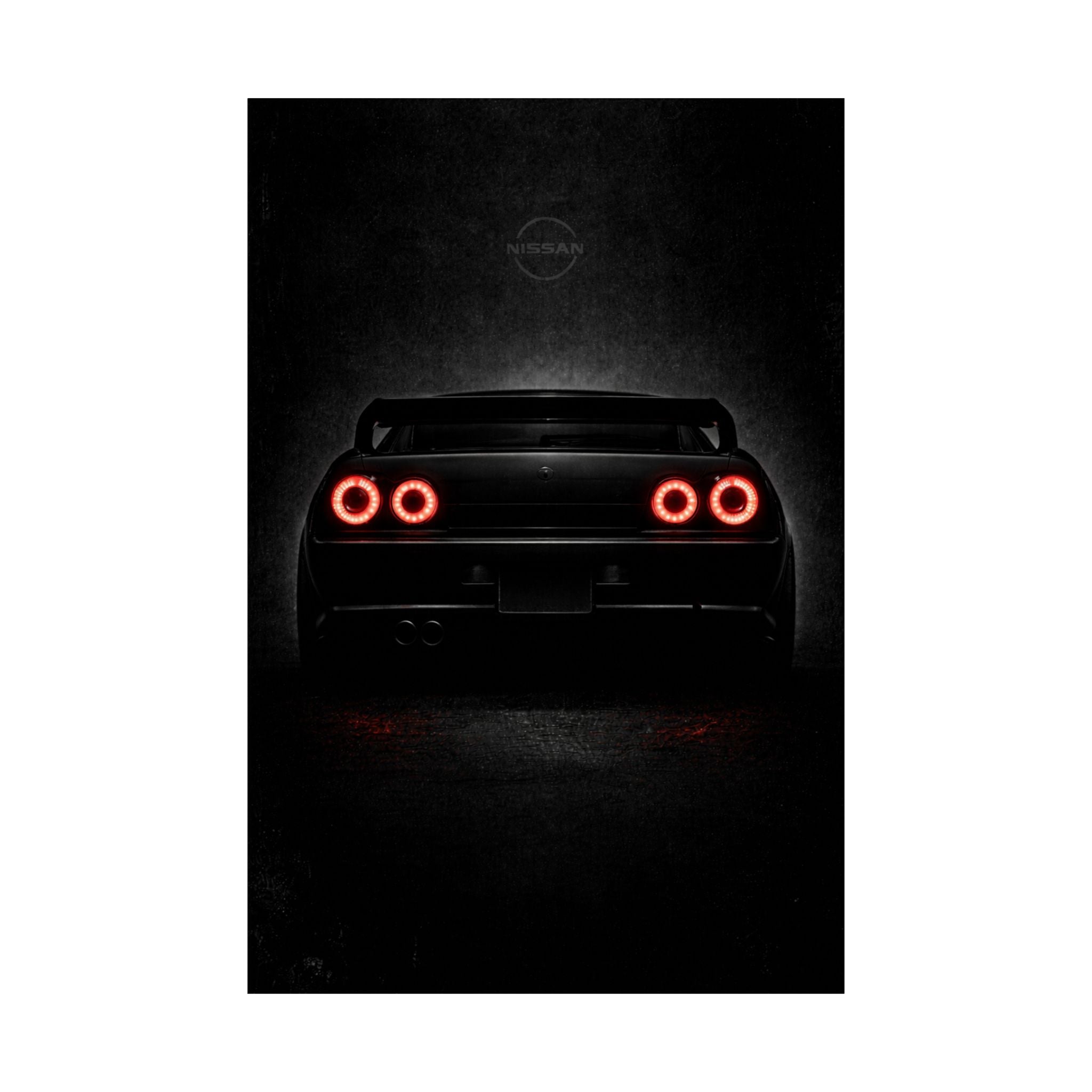 Brutalist Nissan R32 Skyline GTR Matte Vertical Poster