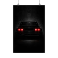 Brutalist Mercedes 190E Evo II Matte Vertical Poster — Retro Car Art Print