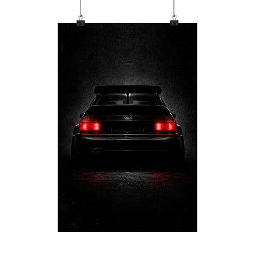 Brutalist Ford Escort Cosworth Matte Vertical Poster