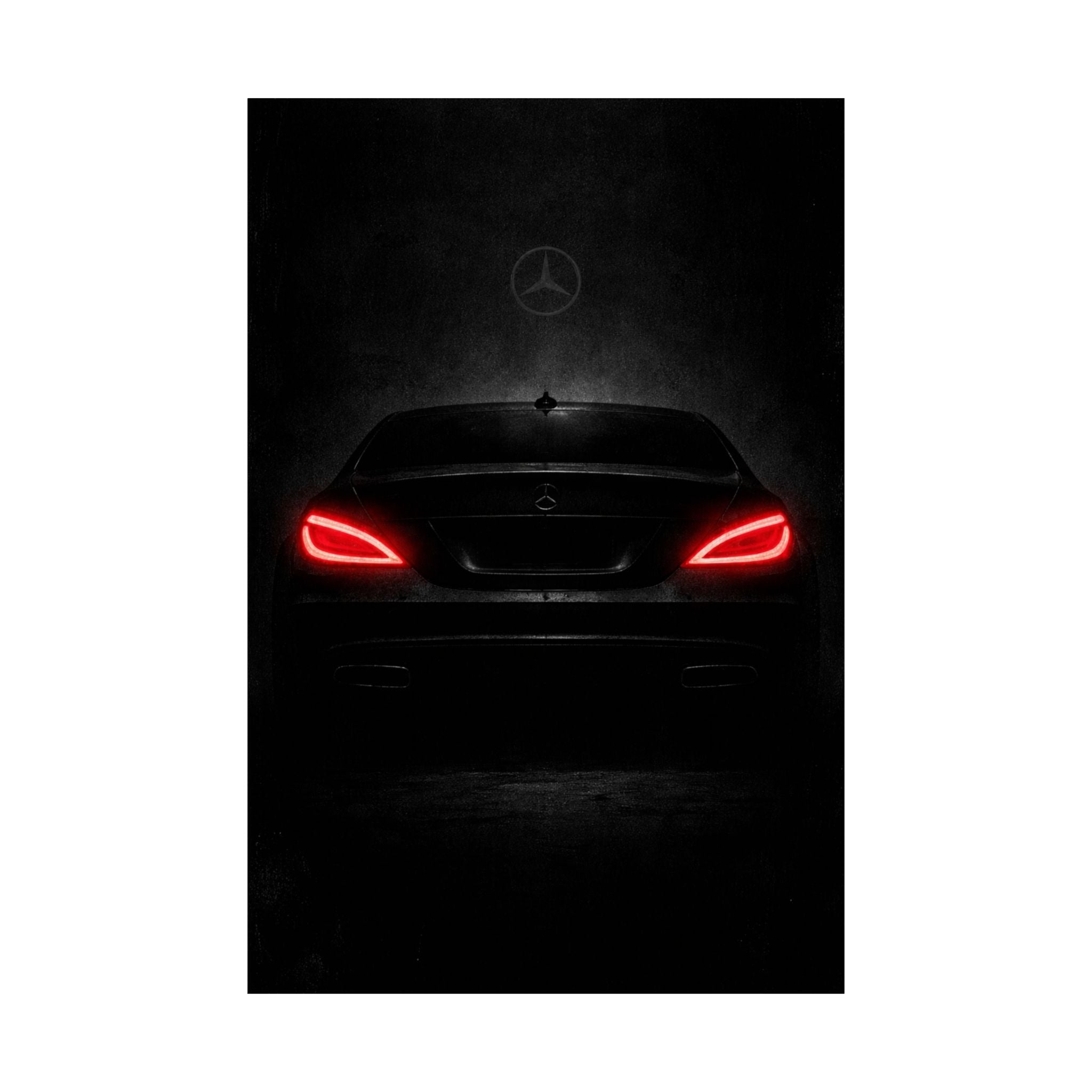 Mercedes CLS 63 AMG Brutalist Poster — Matte Vertical Car Art