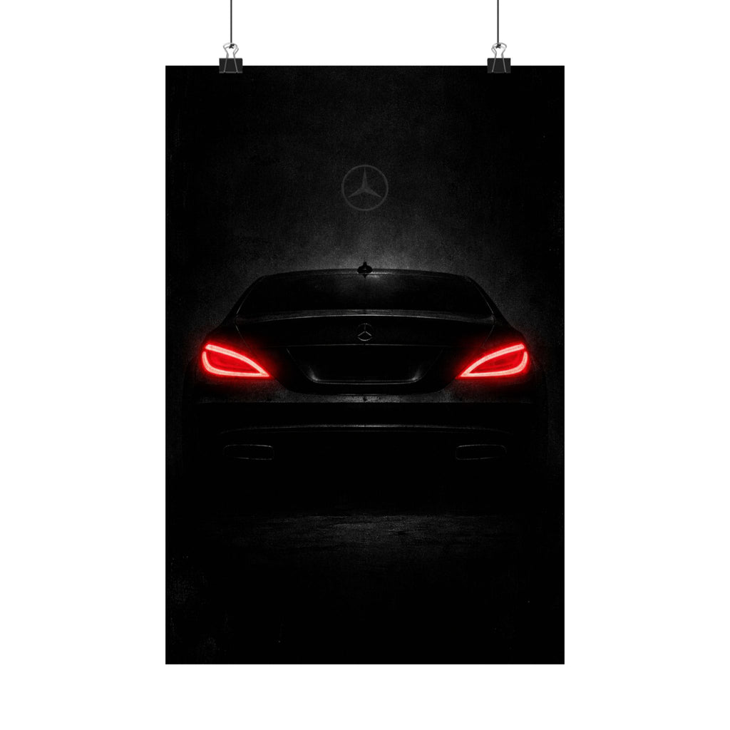 Mercedes CLS 63 AMG Brutalist Poster — Matte Vertical Car Art