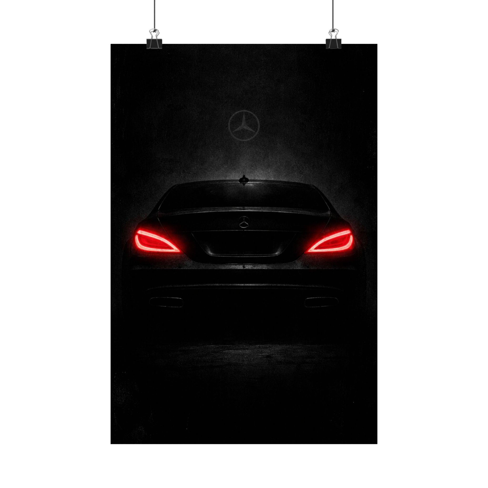 Mercedes CLS 63 AMG Brutalist Poster — Matte Vertical Car Art