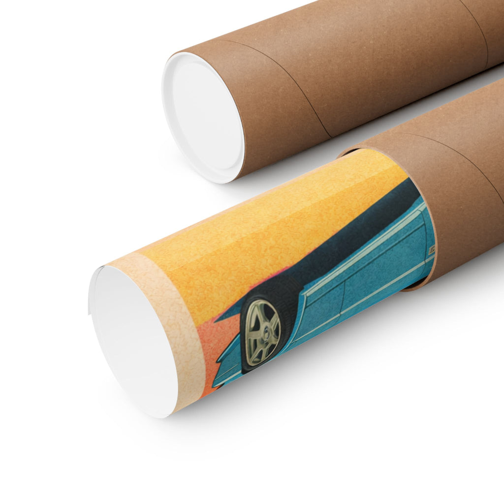 Mercedes 190E Evo II Vintage Style Car Matte Vertical Poster