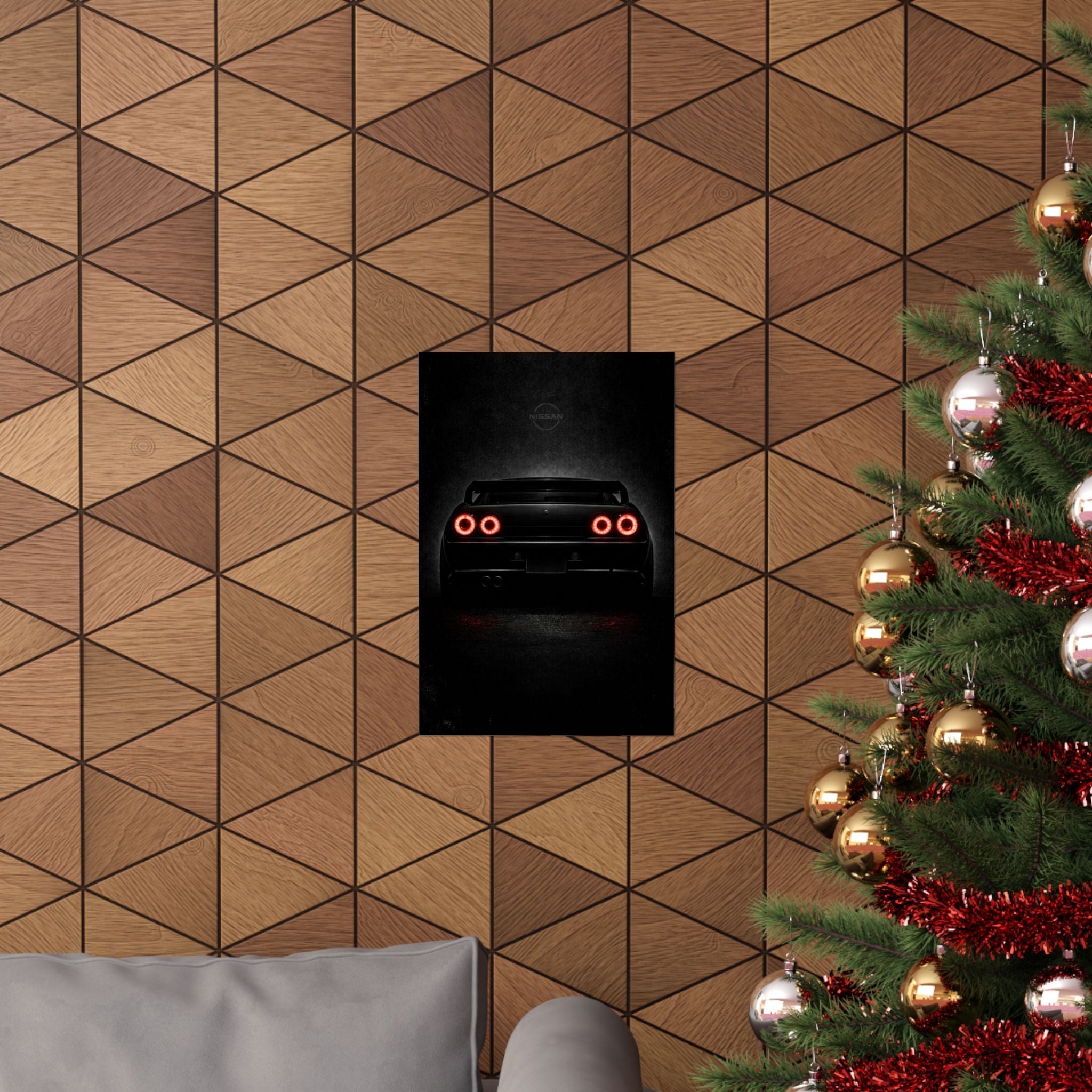 Brutalist Nissan R32 Skyline GTR Matte Vertical Poster