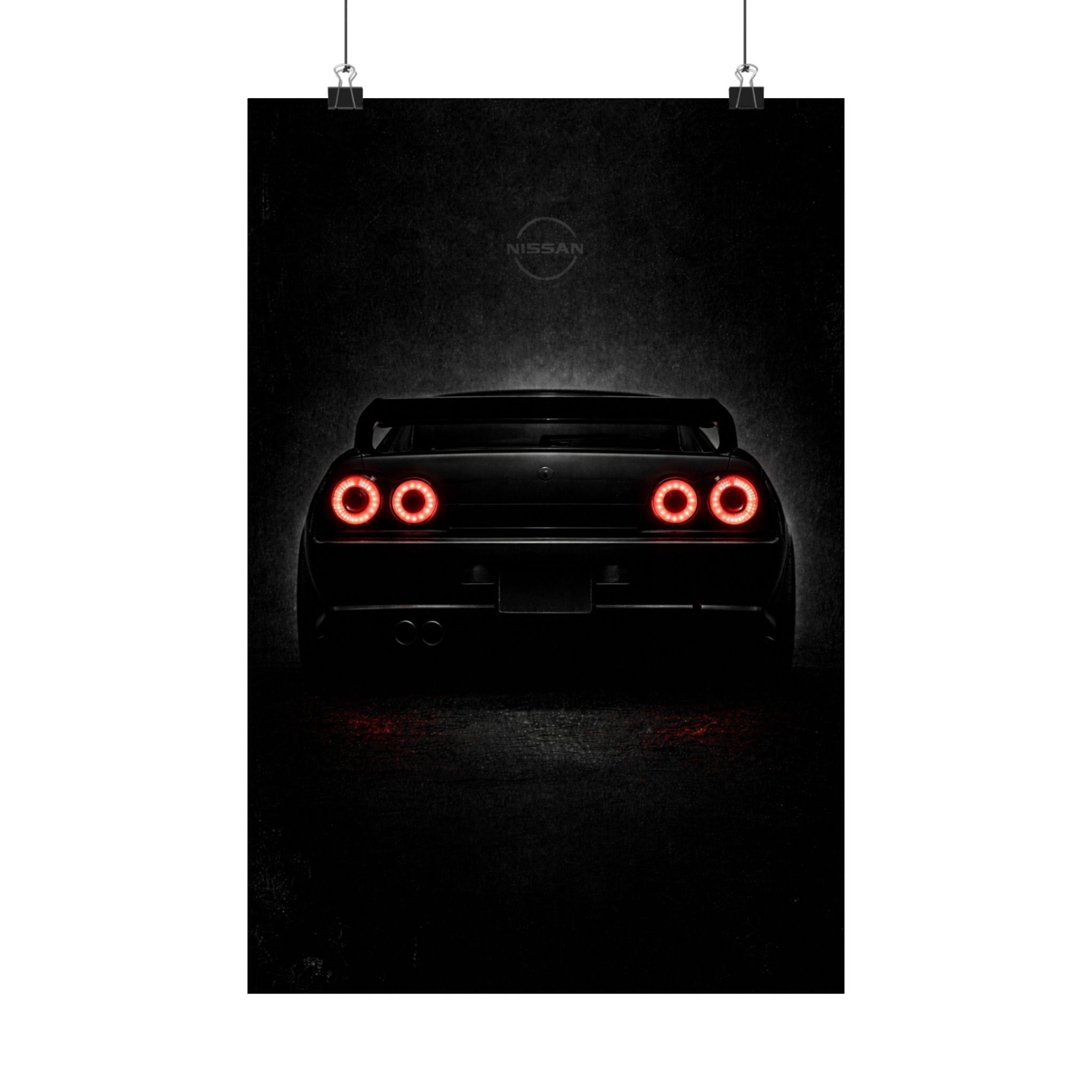 Brutalist Nissan R32 Skyline GTR Matte Vertical Poster