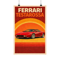 Ferrari Testarossa Vintage Style Poster — Matte Vertical Car Print