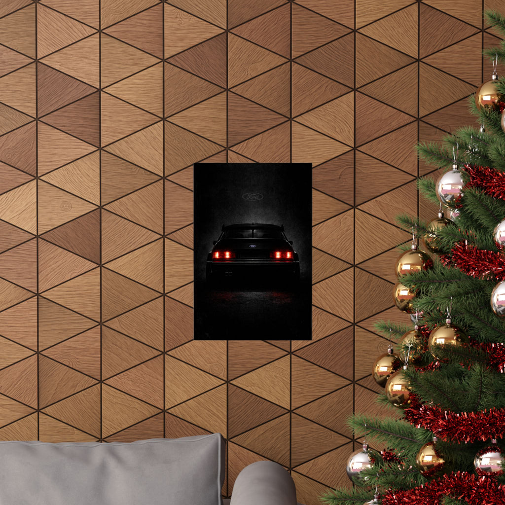 Brutalist Ford Sierra Cosworth Poster — Matte Vertical Car Art