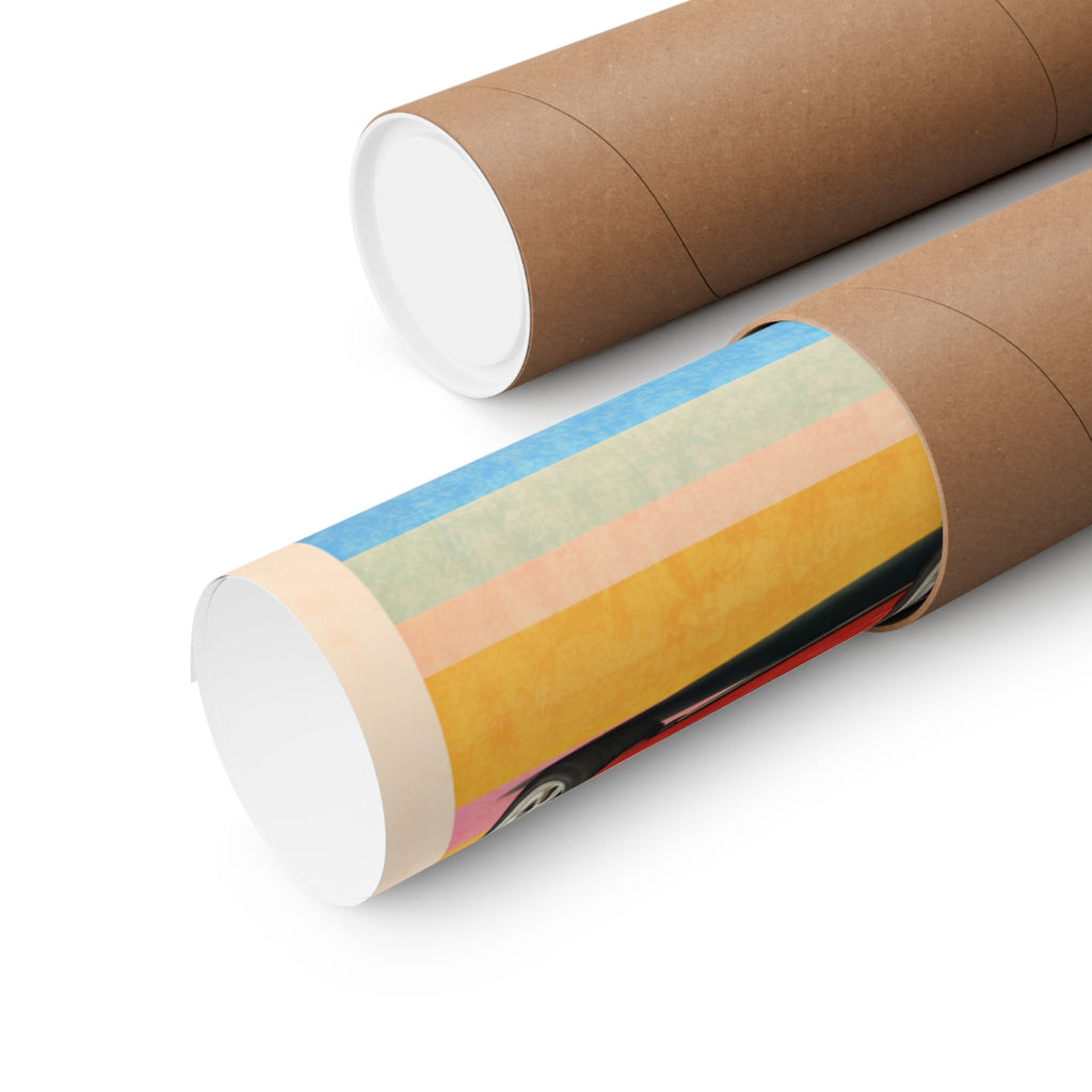 Ferrari Testarossa Vintage Style Poster — Matte Vertical Car Print