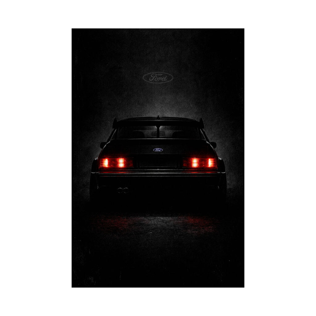 Brutalist Ford Sierra Cosworth Poster — Matte Vertical Car Art