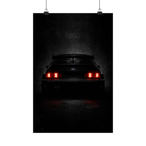Brutalist Ford Sierra Cosworth Poster — Matte Vertical Car Art