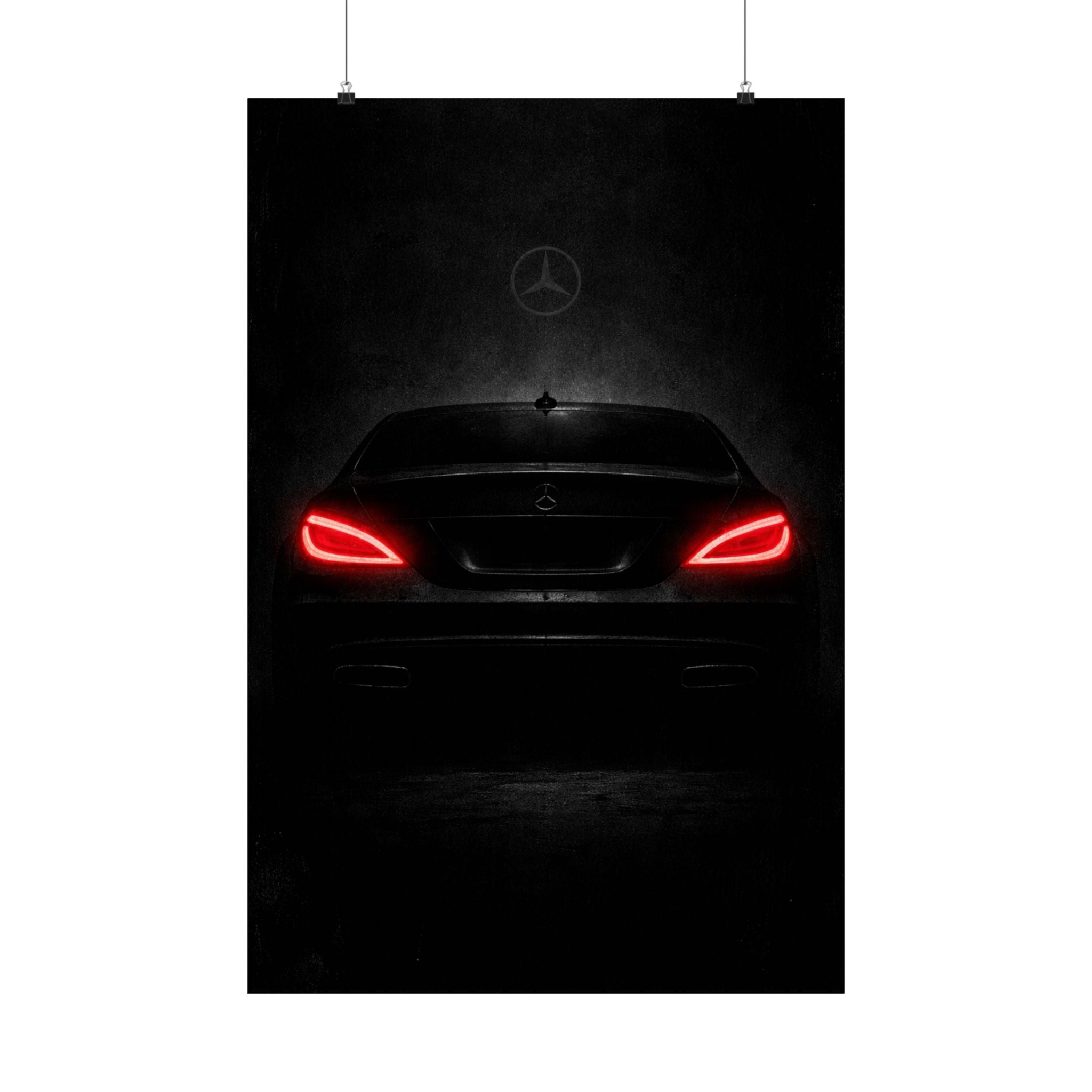 Mercedes CLS 63 AMG Brutalist Poster — Matte Vertical Car Art