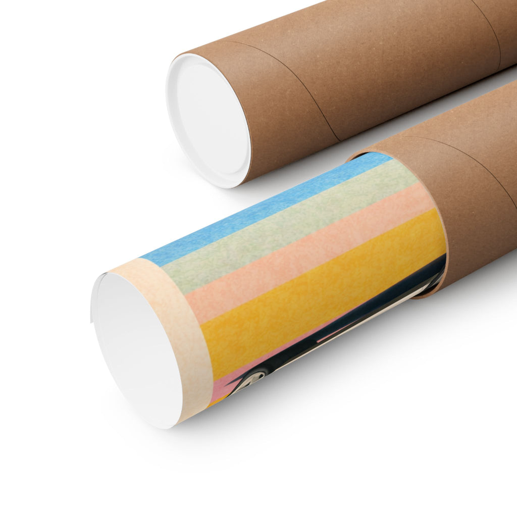 Ferrari Testarossa Vintage Style Poster — Matte Vertical Car Print